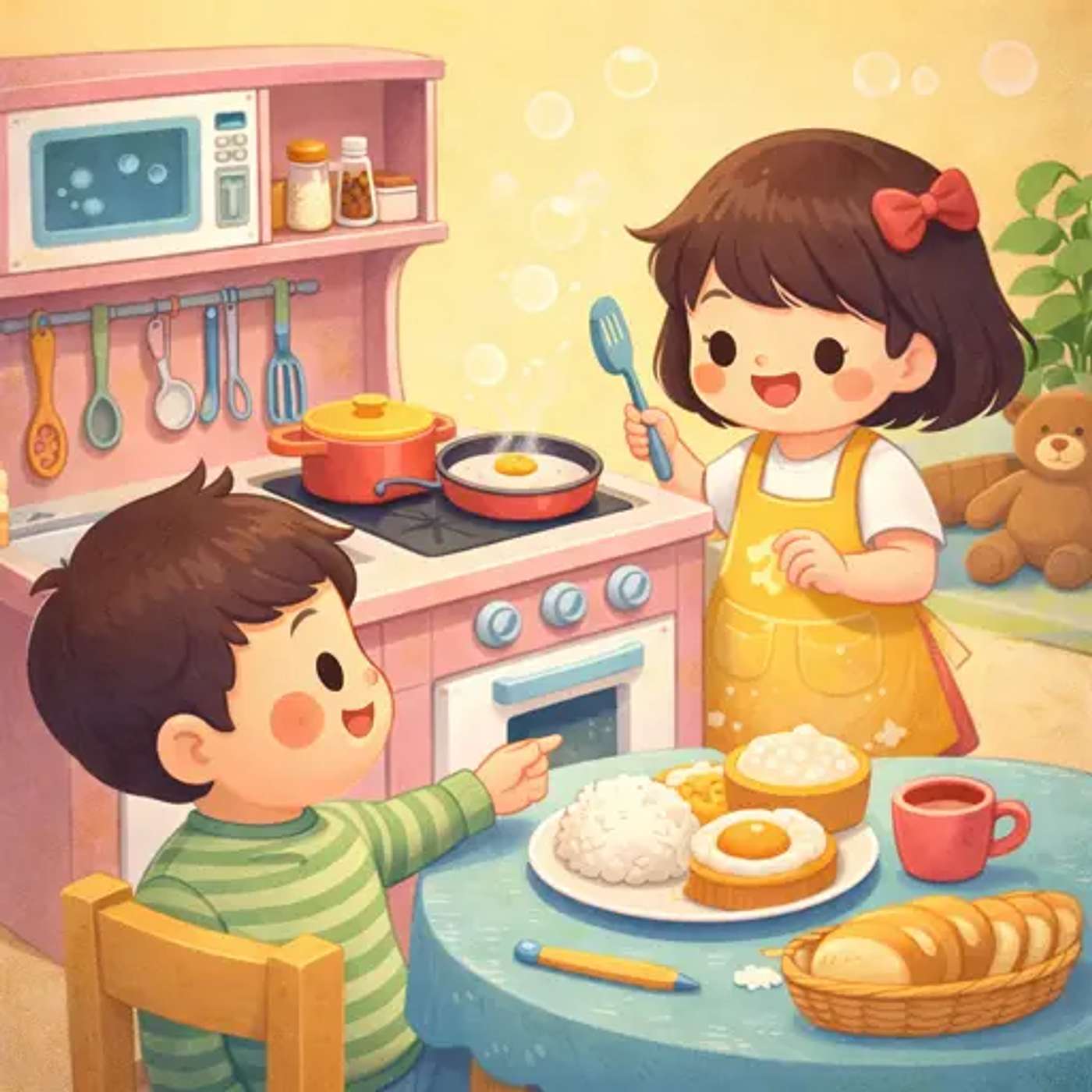 [HSK 1] 小美做饭给小宝 - 小美 Cooks for 小宝