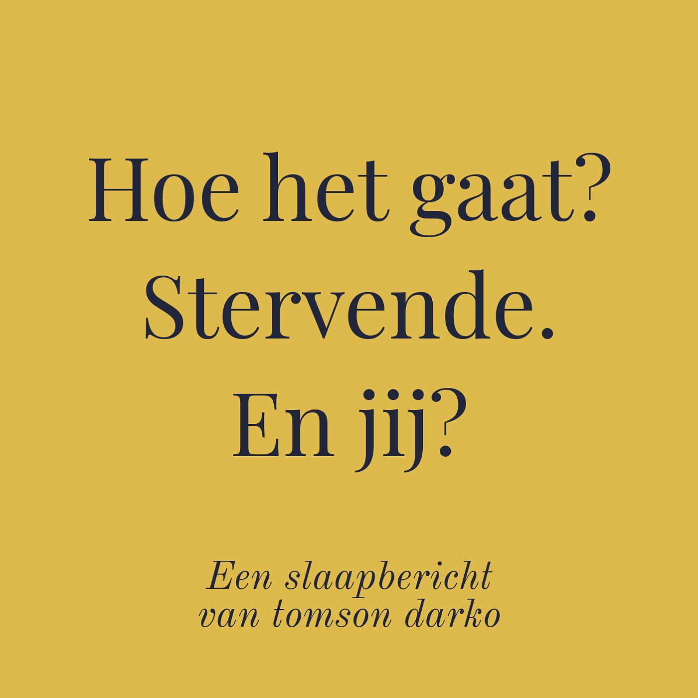 In slaap vallen met melancholie van Tomson Darko
