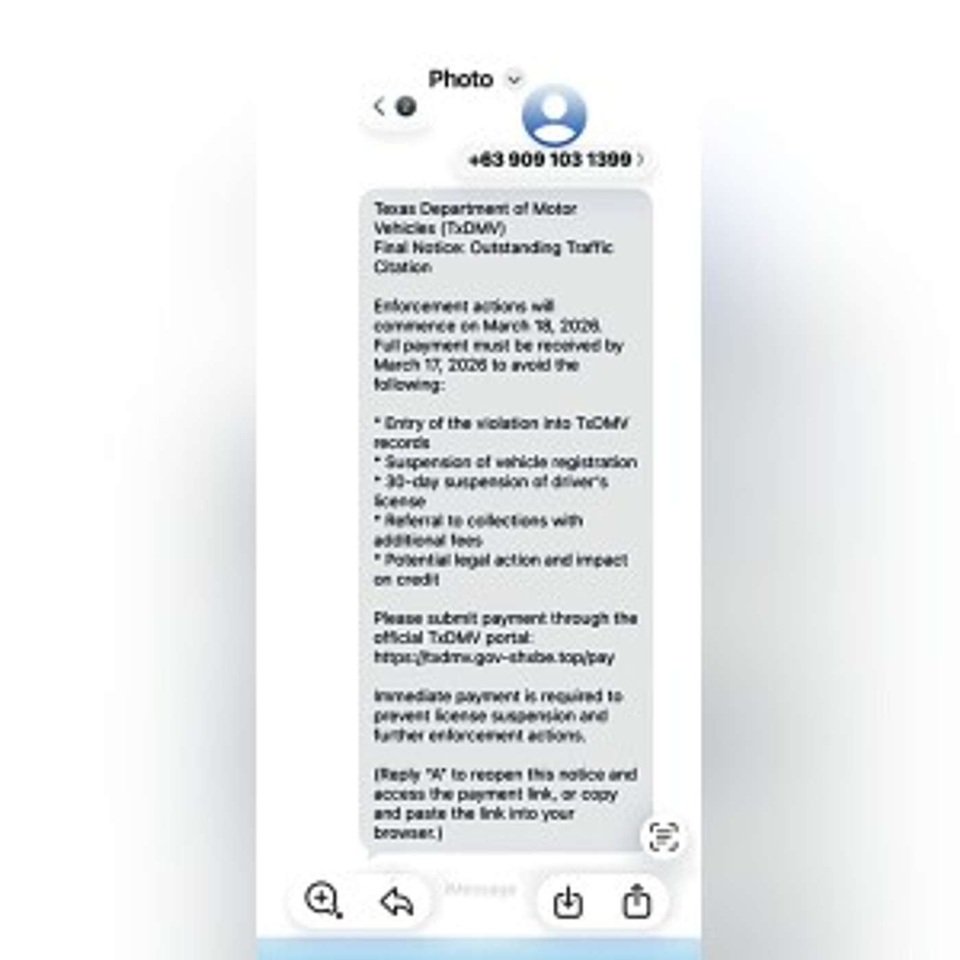 Text about a traffic ticket? It's likely a scam episode artwork