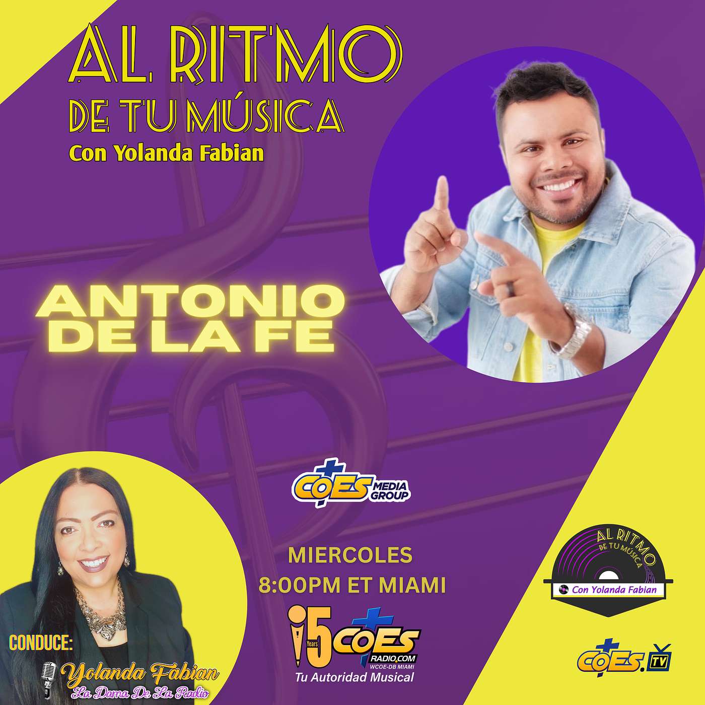 Antonio de la Fe en Al Ritmo de tu Música con Yolanda Fabian