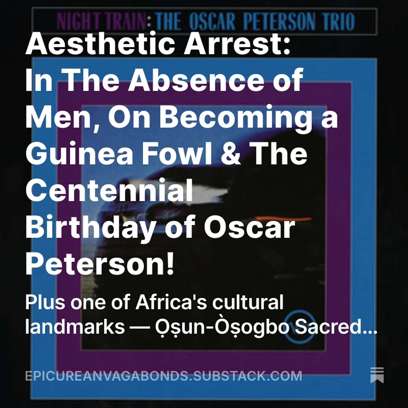 The Epicurean Vagabonds present Aesthetic Arrest