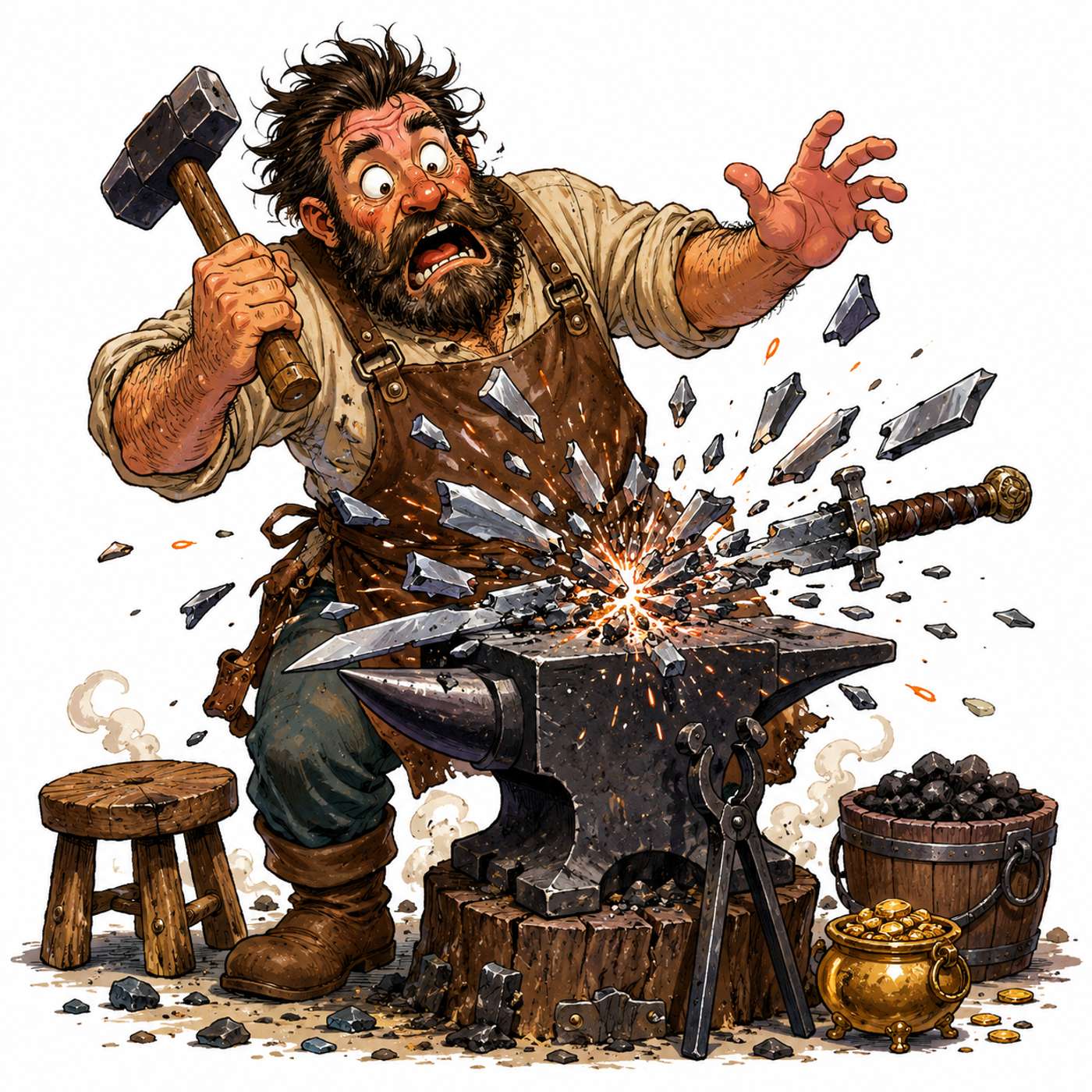Playful Proverbs: Strike while the iron is hot! - Seize the day