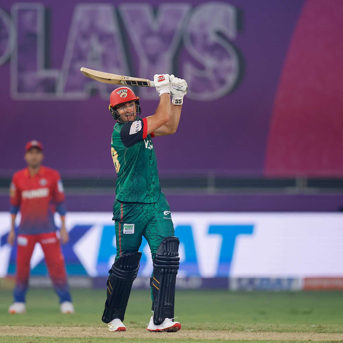 Andries Gous, David Payne & Noor Ahmad on victory in the tournament opener against the Dubai Capitals