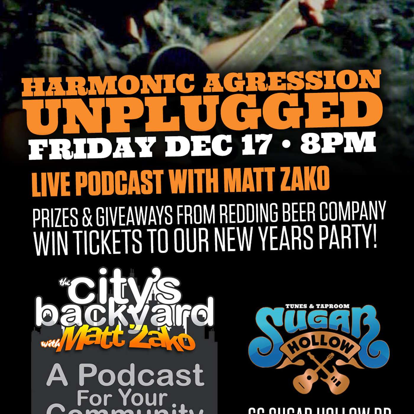 The City's Backyard Podcast: Season 2 Ep 6: The One Year Anniversary Acoustic Unplugged Series at Sugar Hollow Taproom with Harmonic Agression! episode artwork