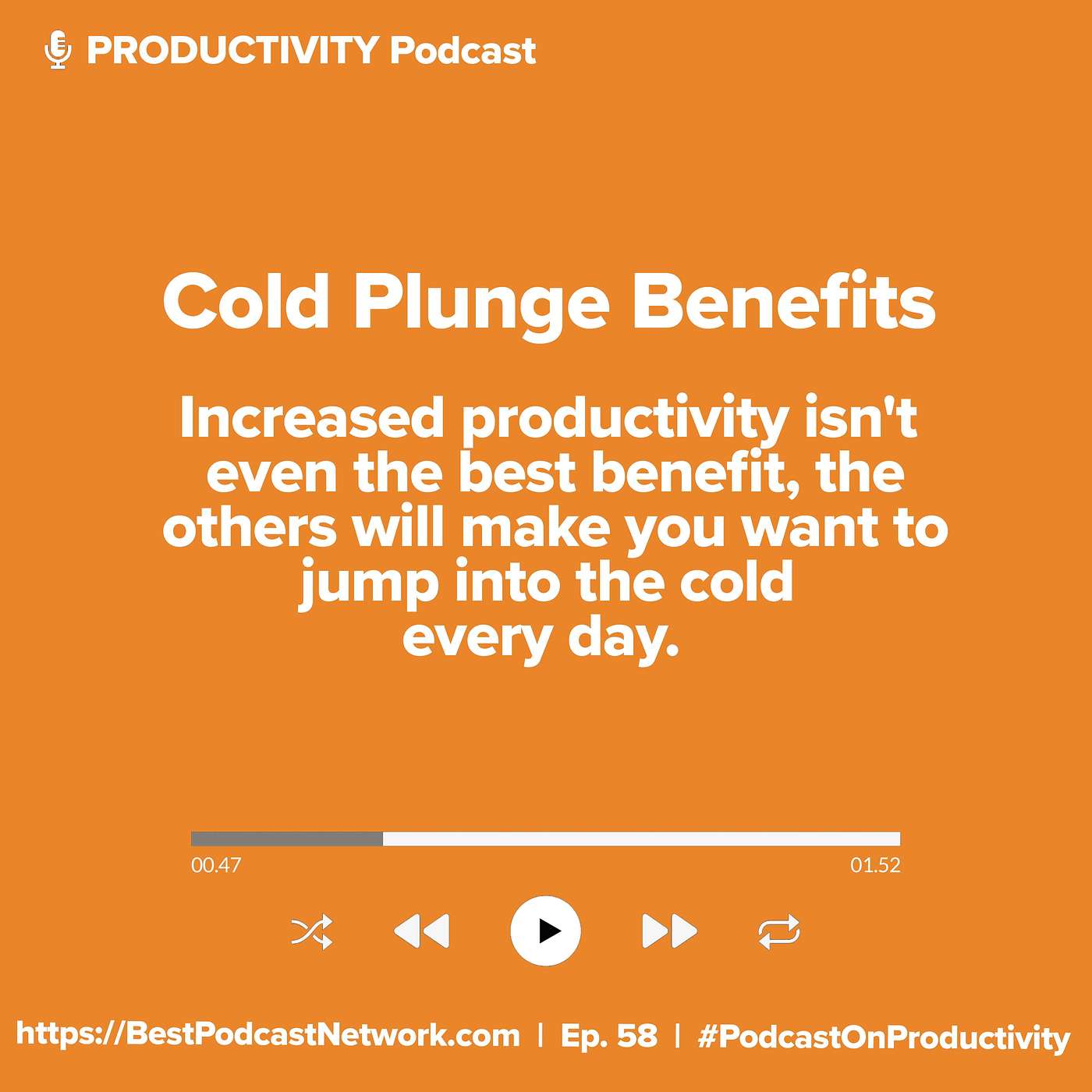 Cold Plunge Benefits. Increased productivity isn't even the best benefit, the others will make you want to jump into the cold every day.