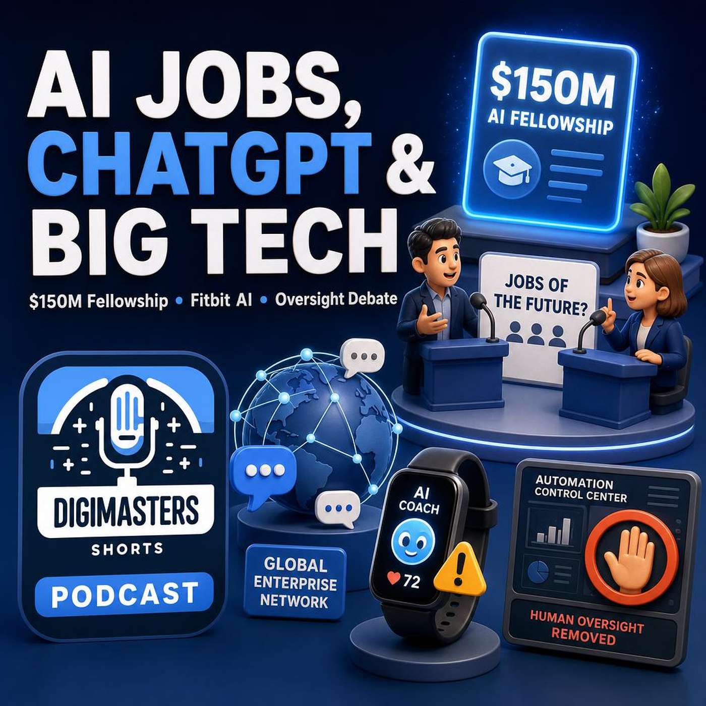 Anthropic’s $150M AI Fellowship Sparks Job Debate, Samsung Embeds ChatGPT Enterprise Globally, Google Fitbit Air’s AI Coaching Flaws, Amazon Abandons Human-in-the-Loop AI Control episode artwork