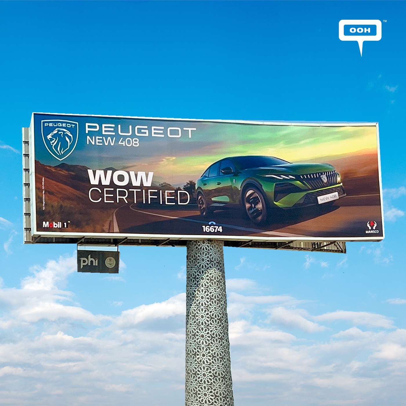 Peugeot Gives the 408 a "WOW-Certified" OOH Statement