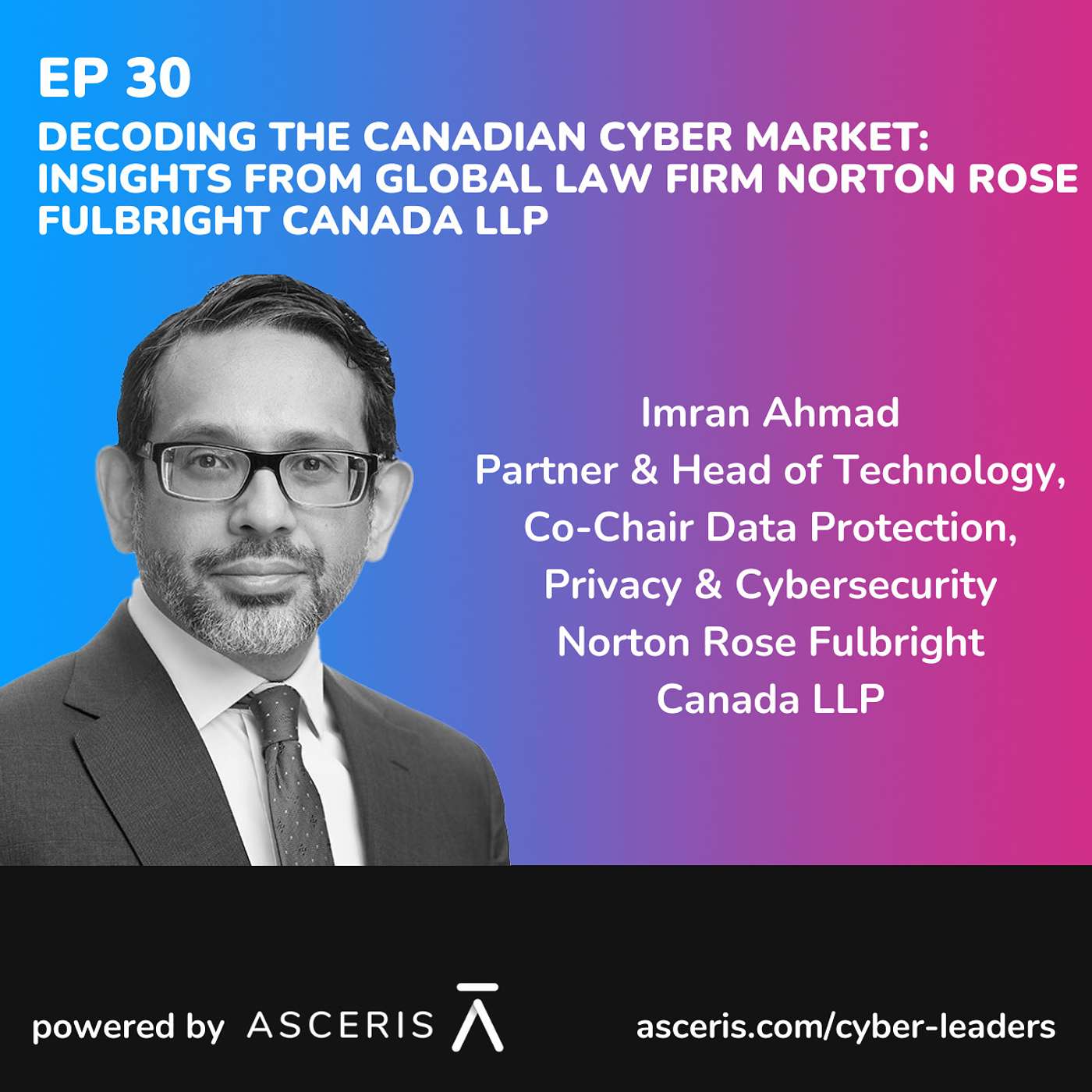 Ep. 30 - Decoding the Canadian Cyber Market: Insights From Global Law Firm Norton Rose Fulbright Canada LLP - with Imran Ahmad