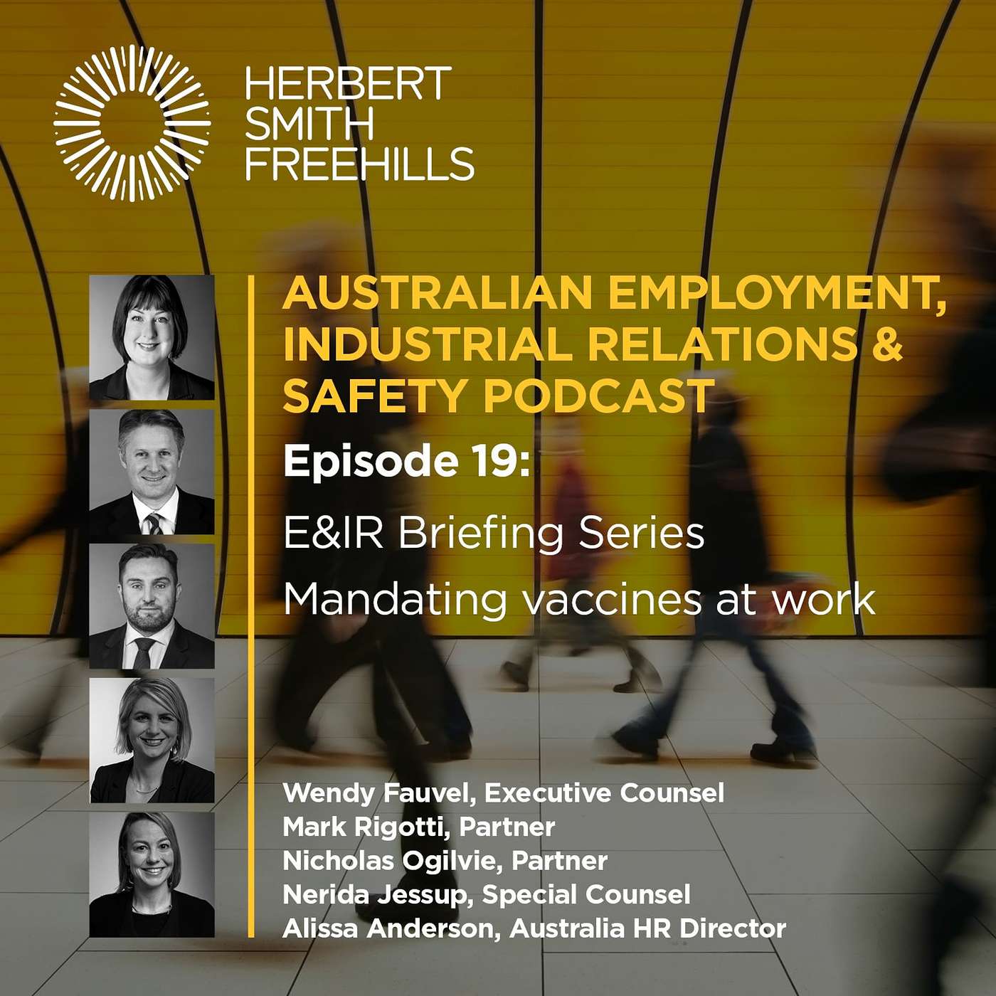 Australian EIRS podcast EP19: Employment and IR Briefing Series: Mandating Vaccines at Work episode artwork