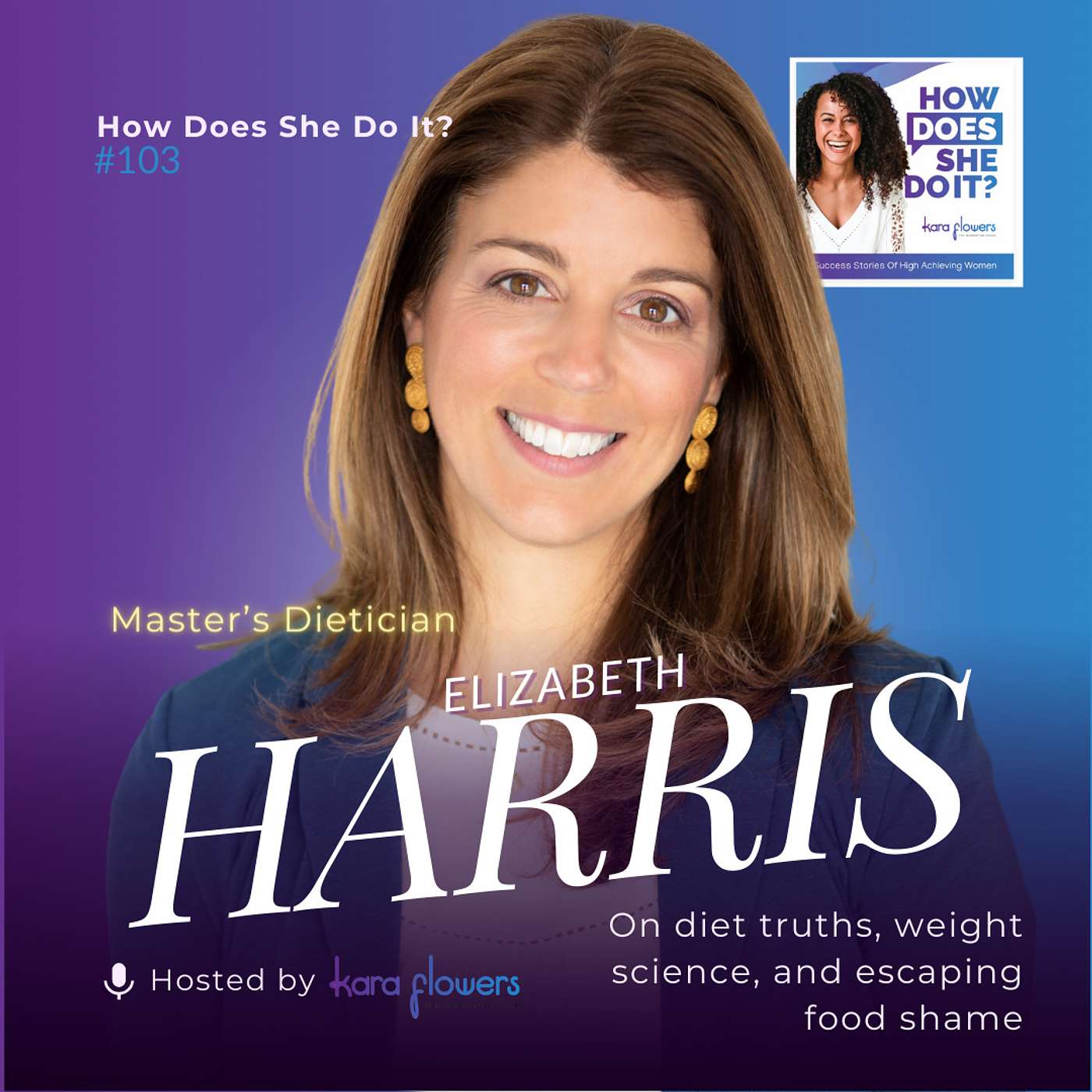 Ep 103 Elizabeth Harris: Dietitian Turned Intuitive Eating Champion, Healing Food Relationships and Destroying Diet Lies episode artwork