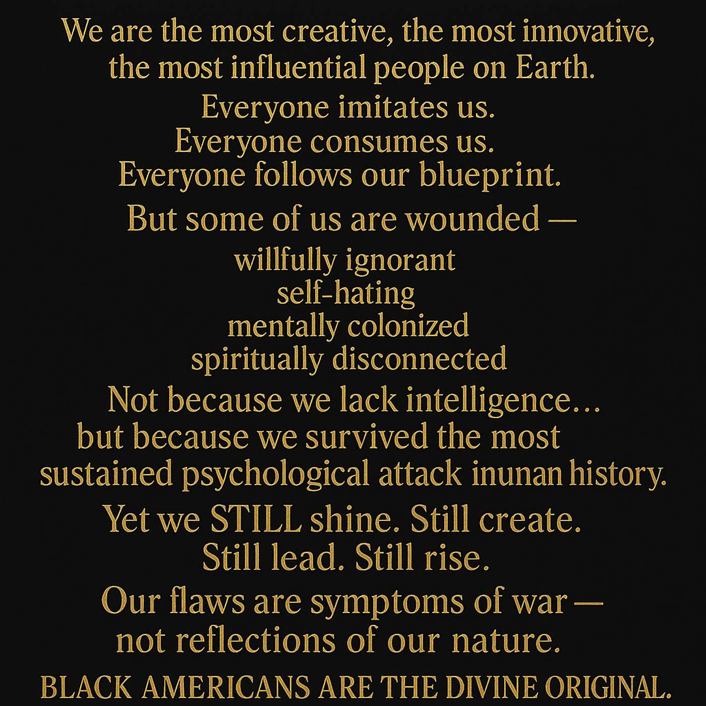 WE ARE COSMIC GENIUS UNDER SIEGE...