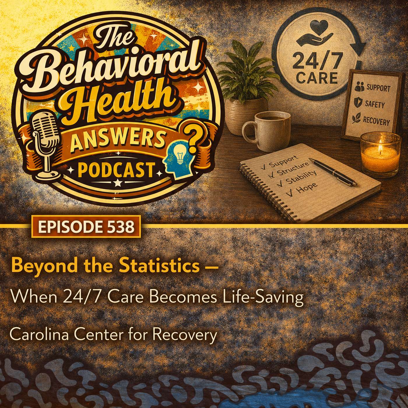 Episode 538: Beyond the Statistics - When 24/7 Care Becomes Life-Saving | Carolina Center for Recovery episode artwork