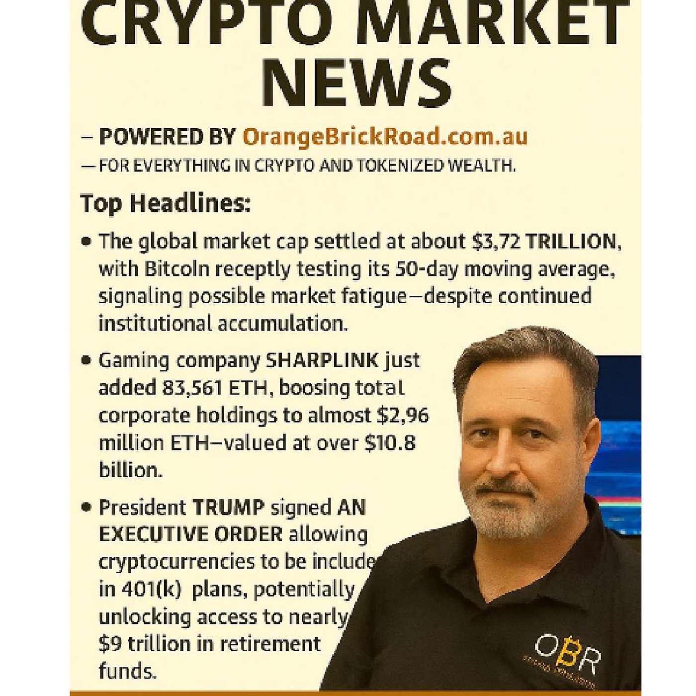 Markets are steady, institutions are bullish, and crypto is breaking deeper into regulated finance.