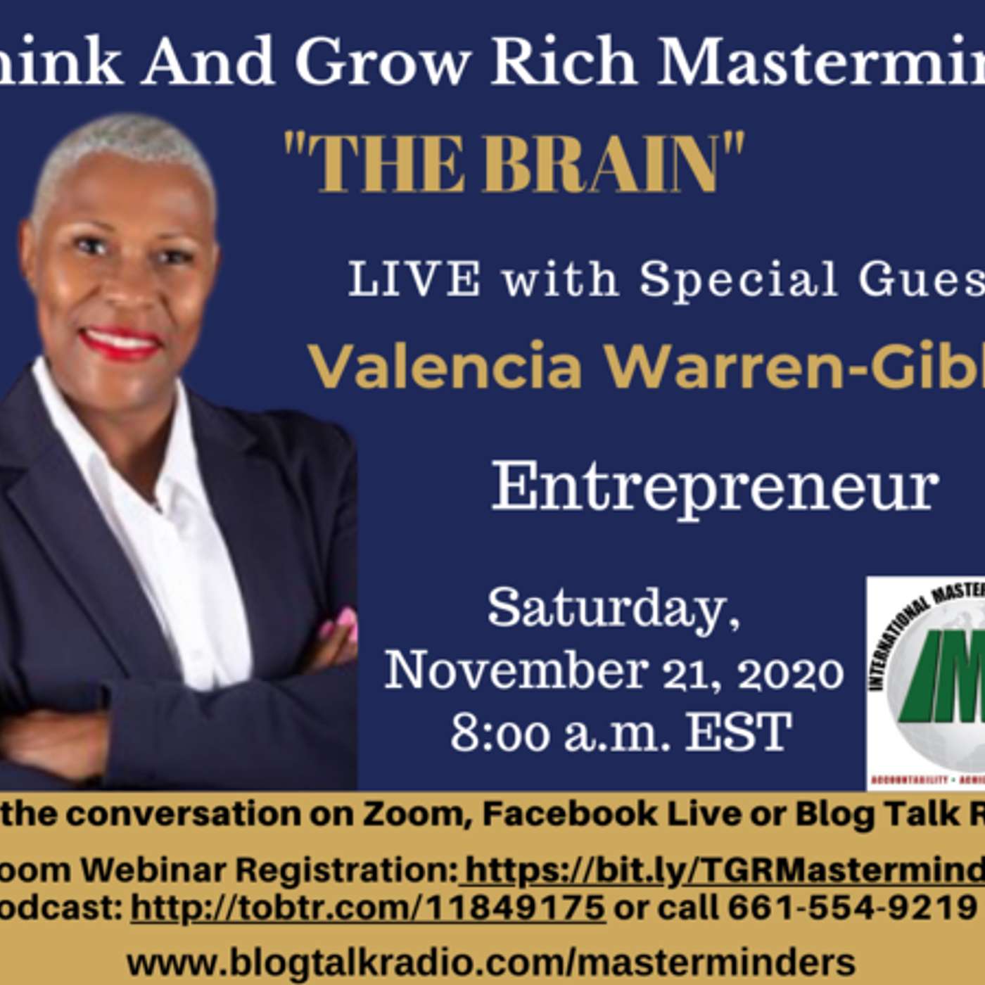 Think and Grow Rich Mastermind - "The Brain" with Valencia Warren-Gibbs episode artwork