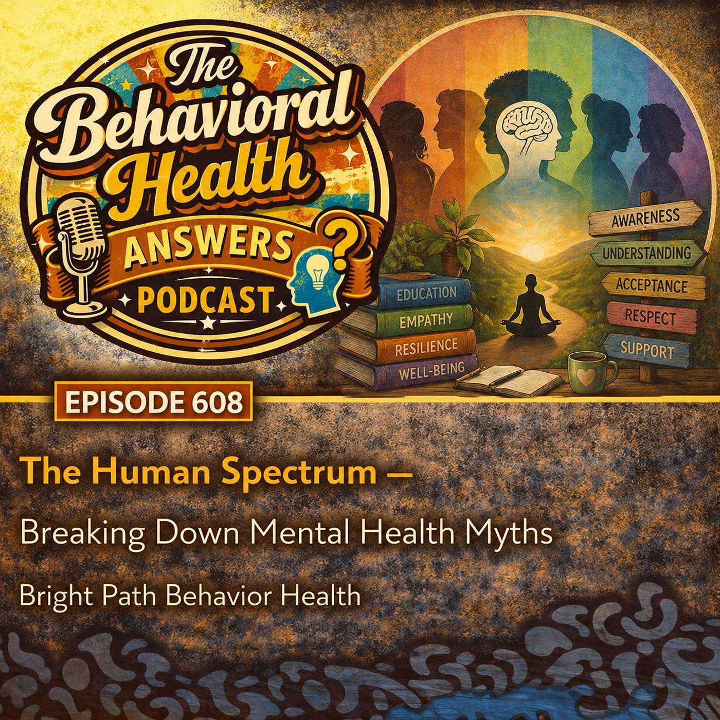 Episode 608: The Human Spectrum - Breaking Down Mental Health Myths | Bright Path Behavior Health episode artwork