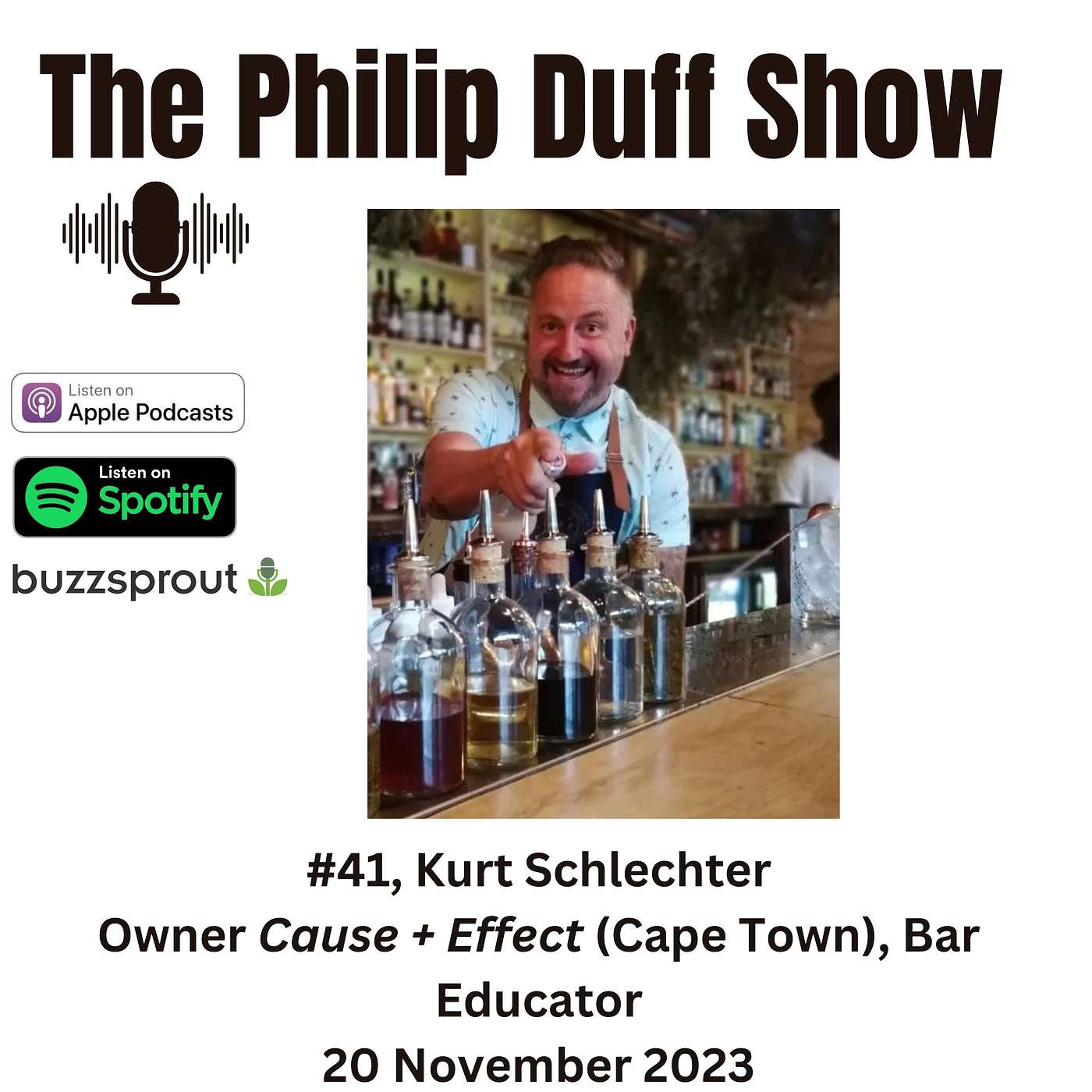 #41, Kurt Schlechter, owner Cause + Effect (Cape Town) and bar trainer throughout Africa episode artwork
