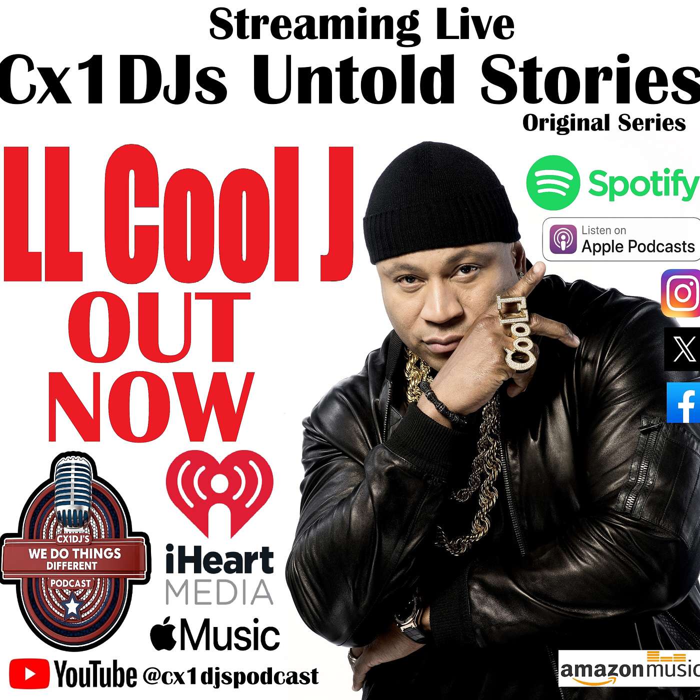 Cx1DJs We Do Things Different Podcast "Untold Stories of LL Cool J" hosted by DJButterrock episode artwork