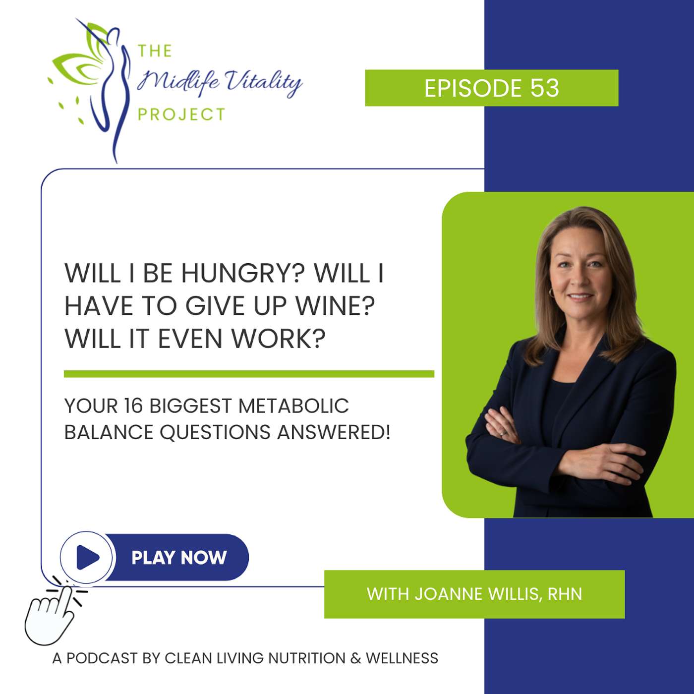 Episode 53: Will I Be Hungry? Will I Have to Give Up Wine? Will It Even Work? Your 16 biggest Metabolic Balance questions answered! episode artwork