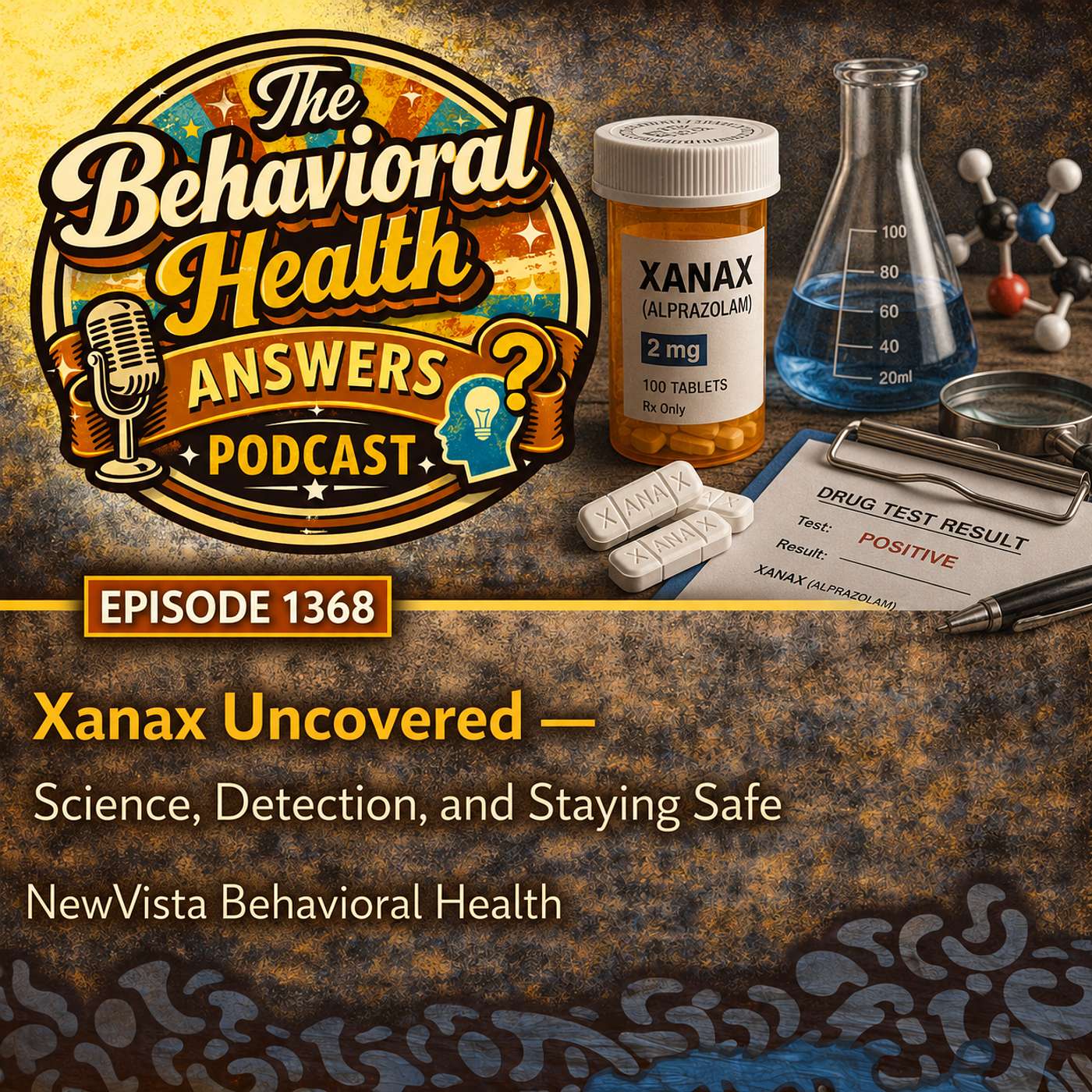 Episode 1368: Xanax Uncovered - Science, Detection, and Staying Safe | NewVista Behavioral Health episode artwork