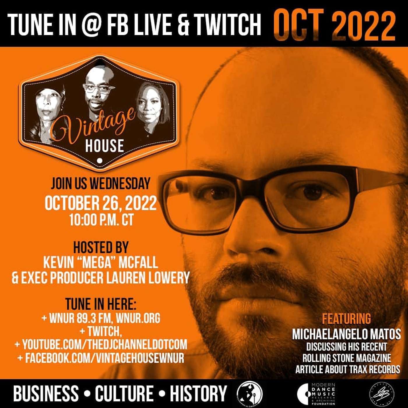 DJ Kevin Mega McFall interviews author and music journalist Michaelangelo Matos on History and Future of House Music.