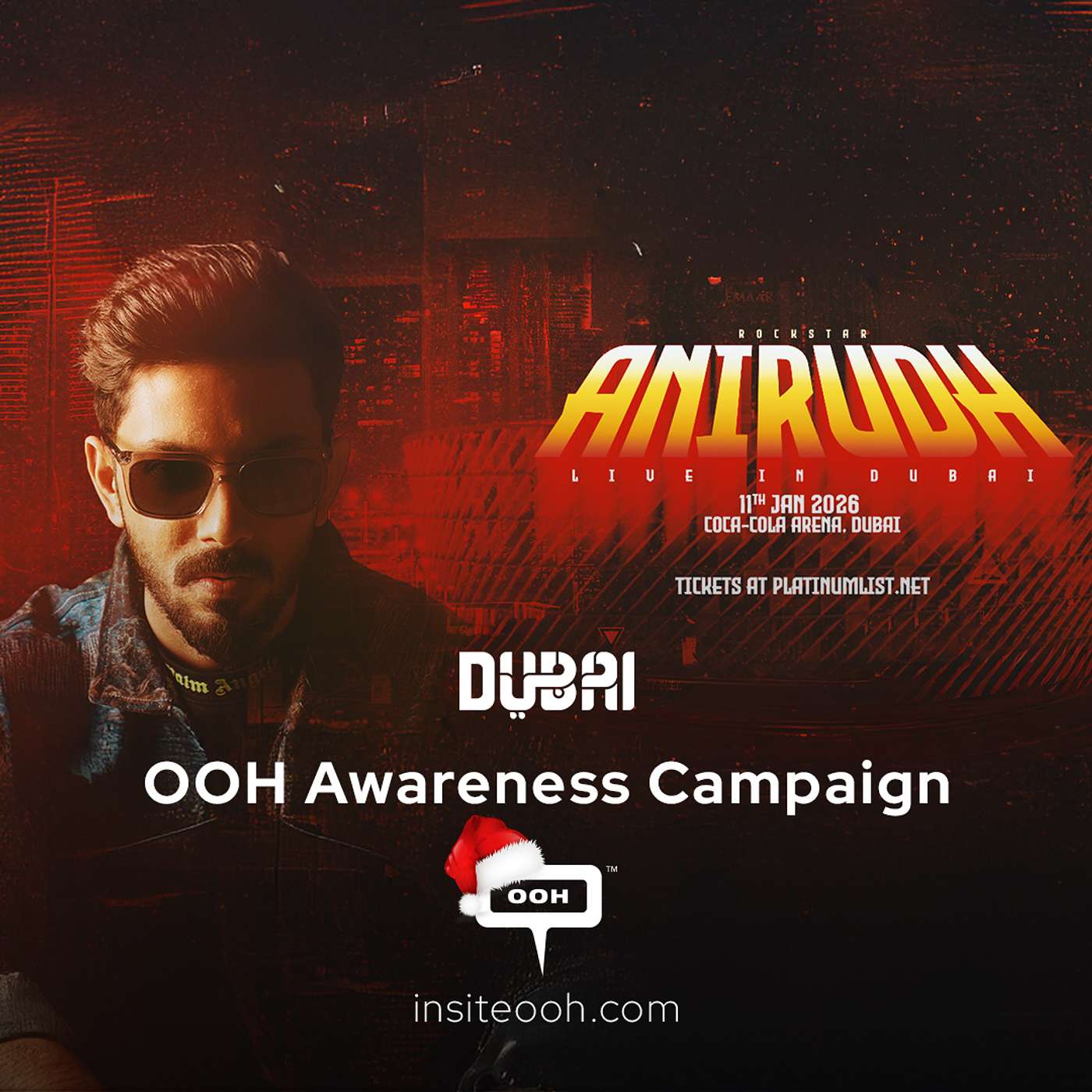 DOOH Campaign: Rockstar Anirudh, Performs Live in Dubai