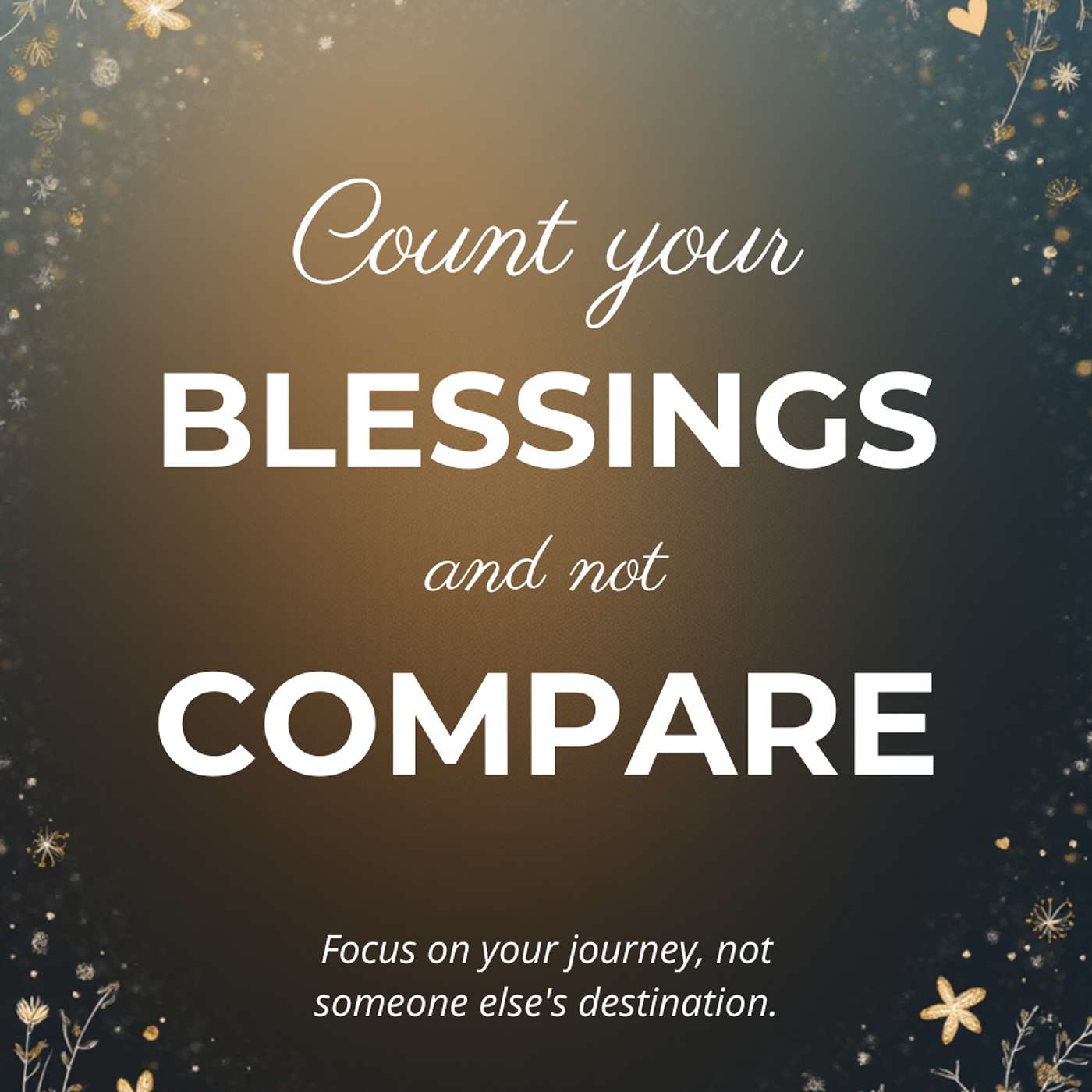 Count your blessings and not compare episode artwork