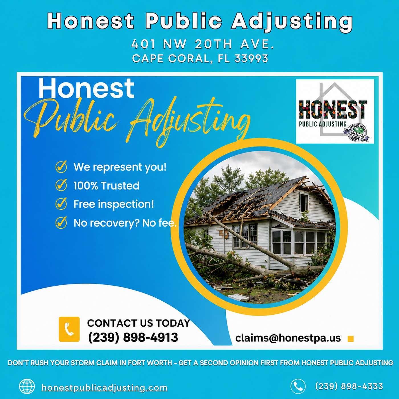 Don’t Rush Your Storm Claim in Fort Worth - Get a Second Opinion First From Honest Public Adjusting episode artwork