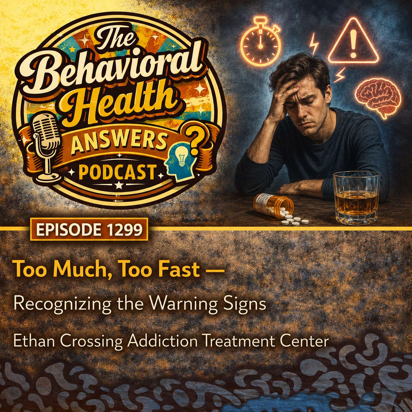 Episode 1299: Too Much, Too Fast - Recognizing the Warning Signs | Ethan Crossing Addiction Treatment Center episode artwork