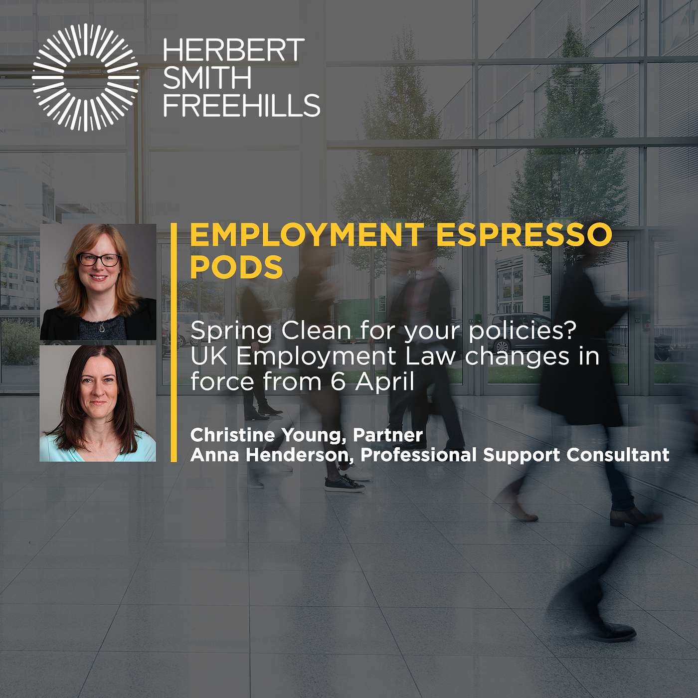 Employment Espresso Pods: Spring Clean for your policies? UK Employment Law changes in force from 6 April episode artwork