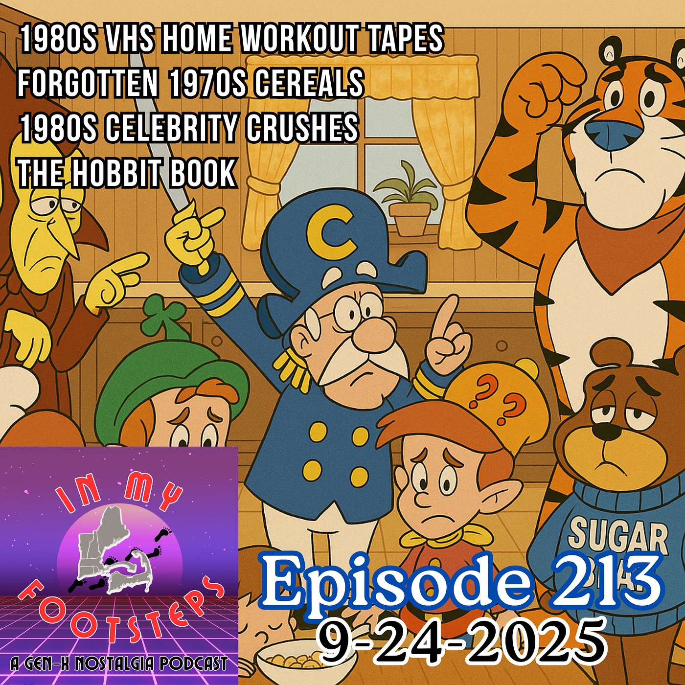 Episode 213: 1980s Home Workout Videos, Forgotten 1970s Cereals, 1980s Celebrity Crushes, The Hobbit(9-24-2025)