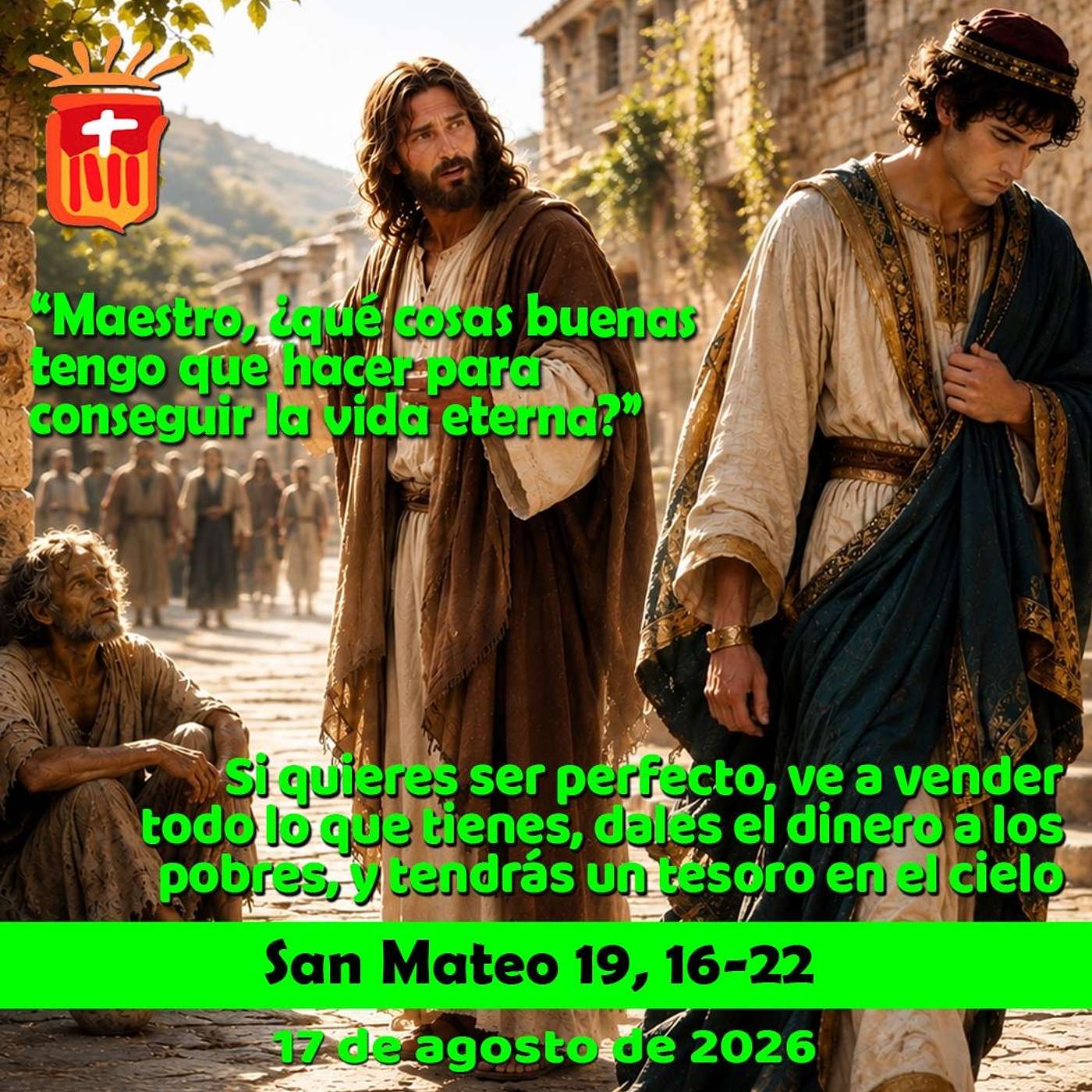 2026-08-17 San Mateo 19, 16-22: Lunes XX Ordinario