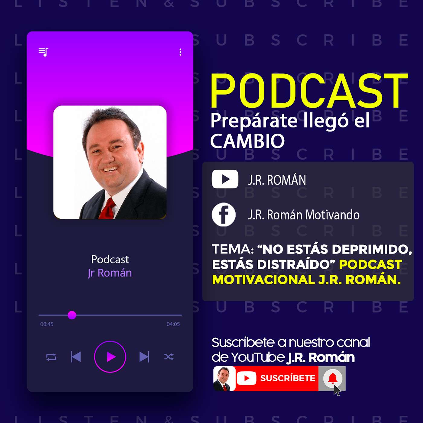 PODCAST: "Prepárate llegó el cambio" NO ESTÁS DEPRIMIDO, ESTÁS DISTRAÍDO episode artwork