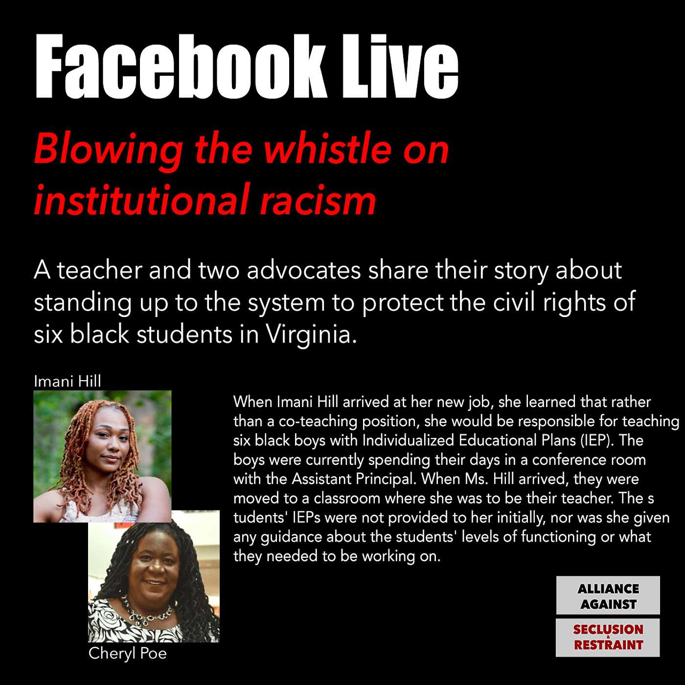 Blowing the whistle on institutional racism