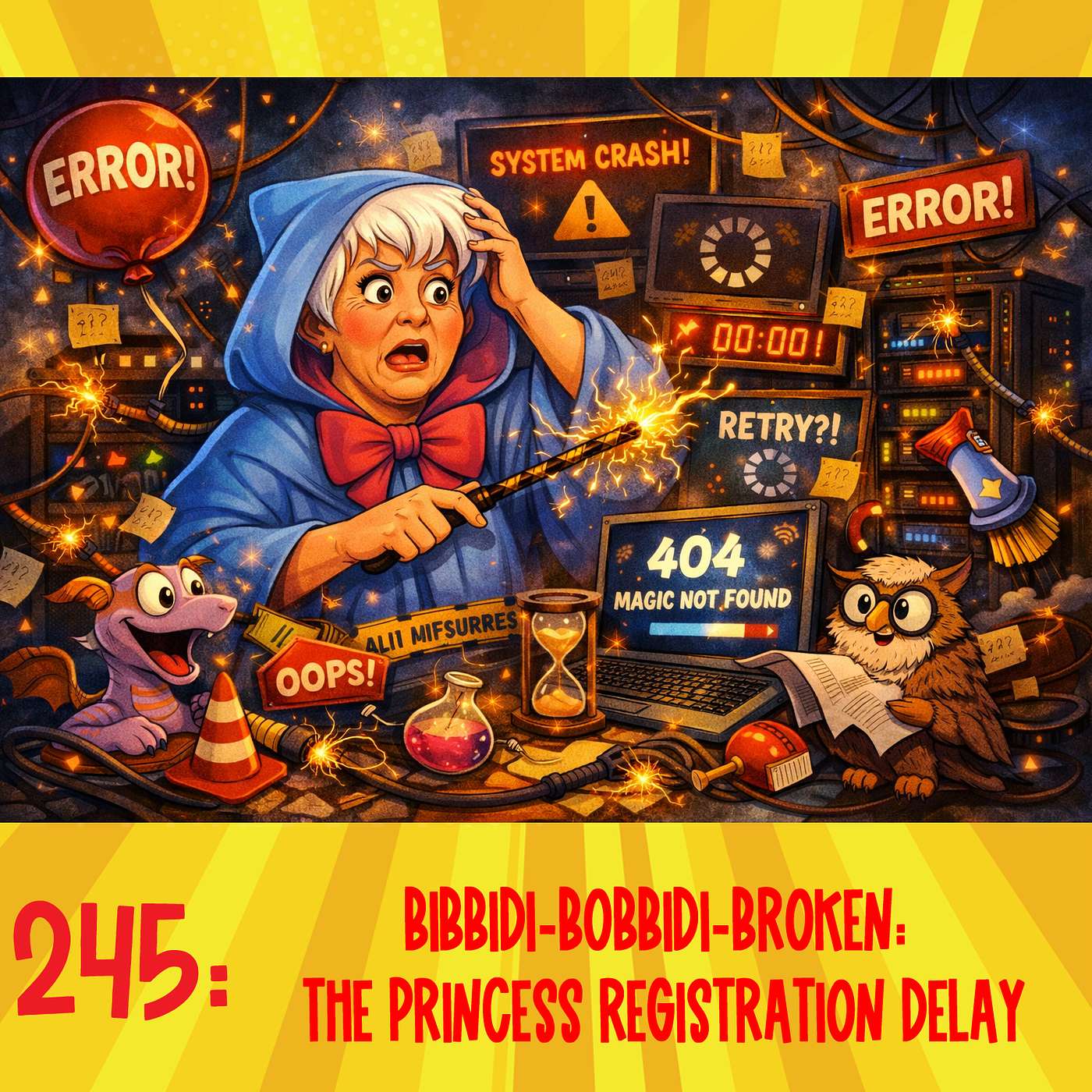 245: Bibbidi‑Bobbidi‑Broken: The Princess Registration Delay episode artwork