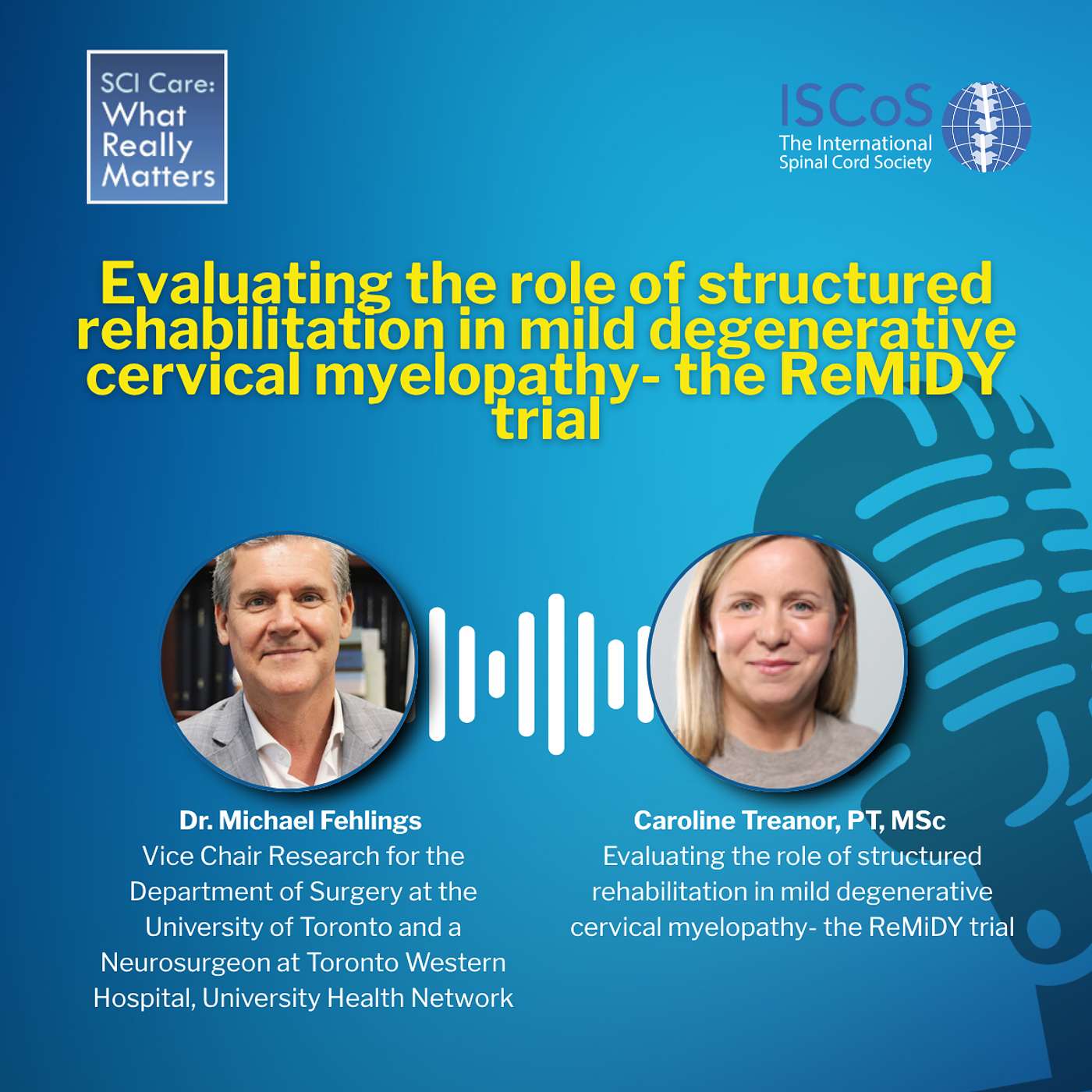 Evaluating the role of structured rehabilitation in mild degenerative cervical myelopathy- the ReMiDY trial episode artwork