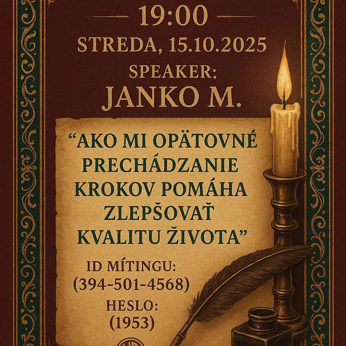 Ako mi opätovné prechádzanie krokov pomáhla zlepšovať kvalitu života - Janko M. - 15. 10. 2025 episode artwork