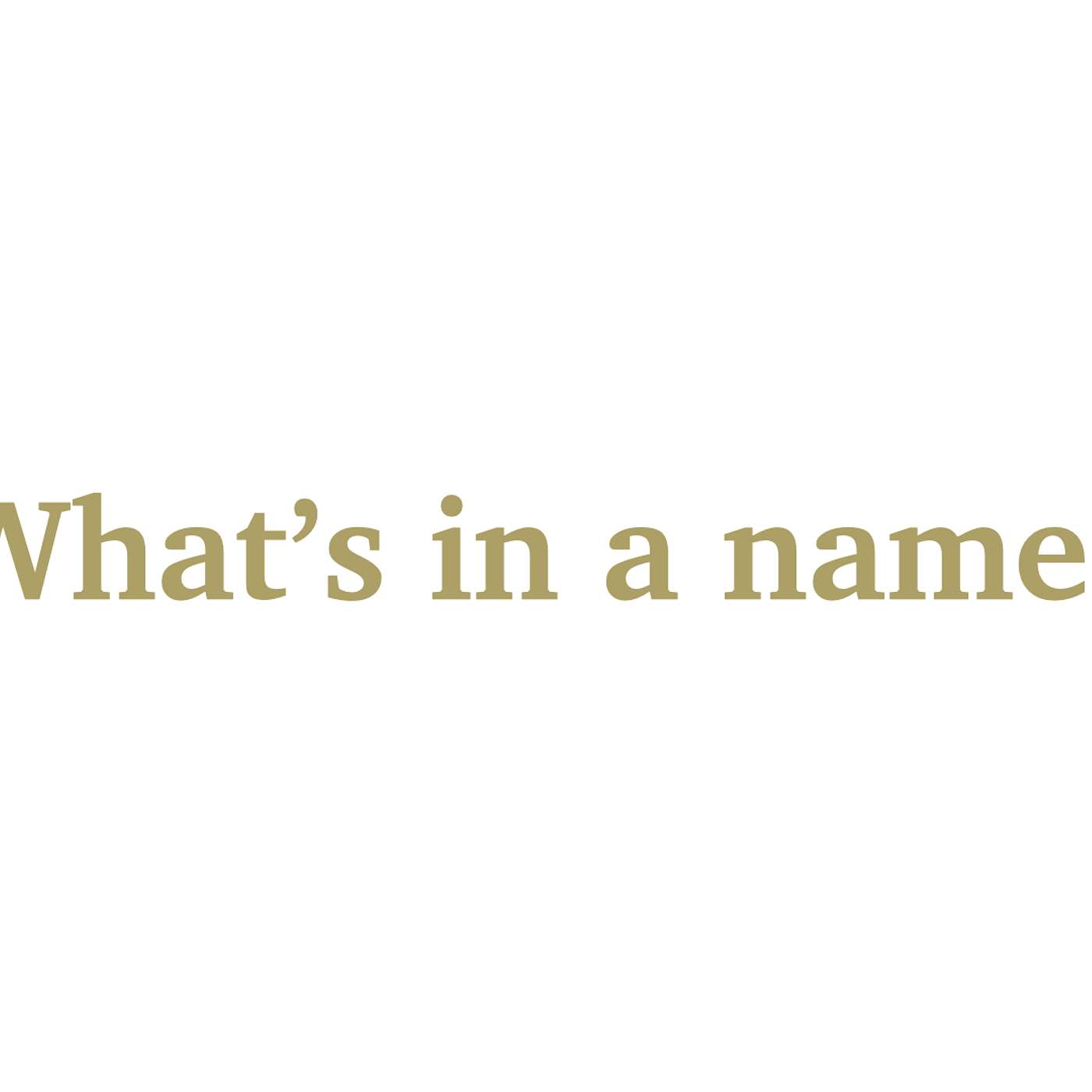 What's In a Name: Biblical Hospitality episode artwork