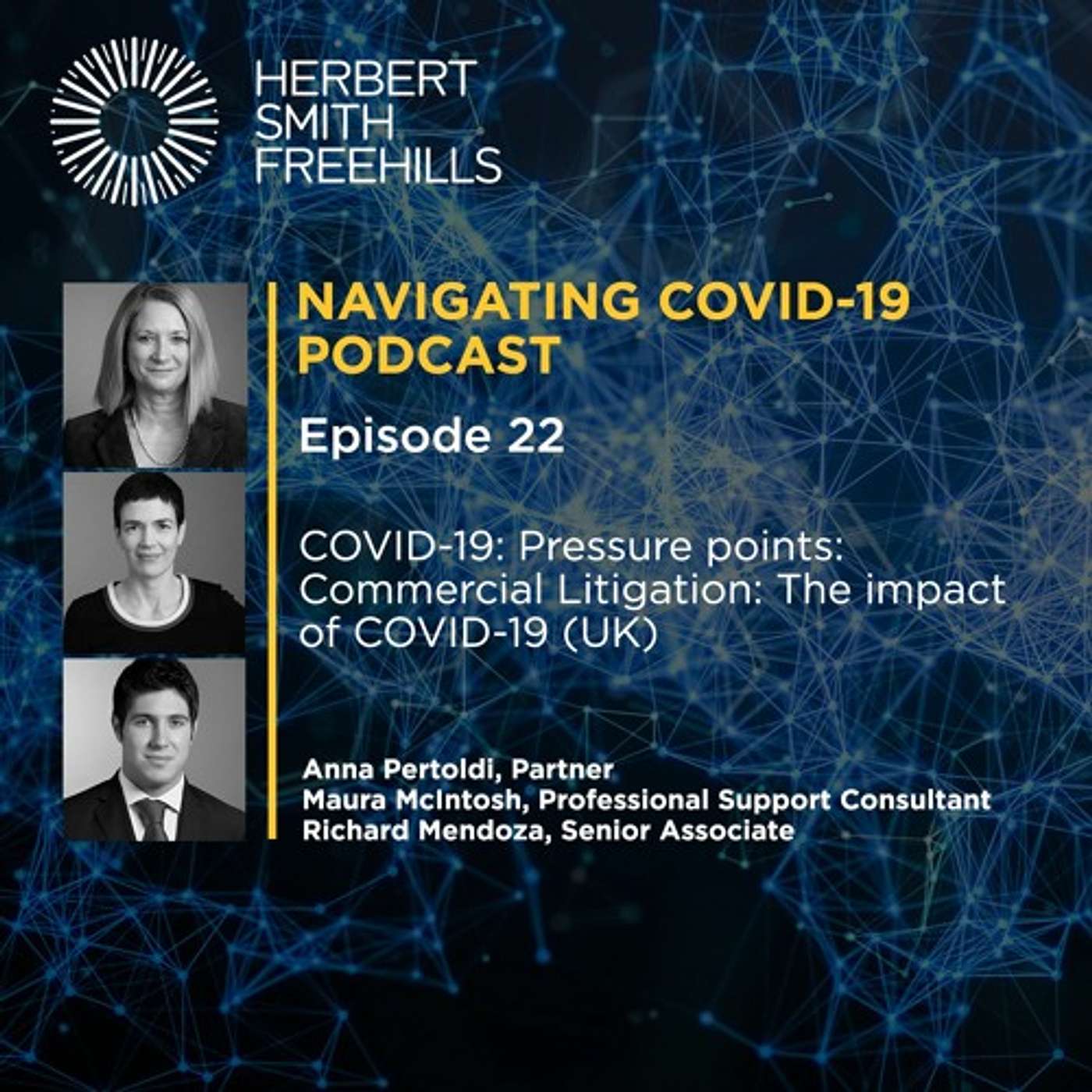 EP22 COVID-19: Pressure Points: Commercial Litigation - The Impact Of COVID - 19 episode artwork
