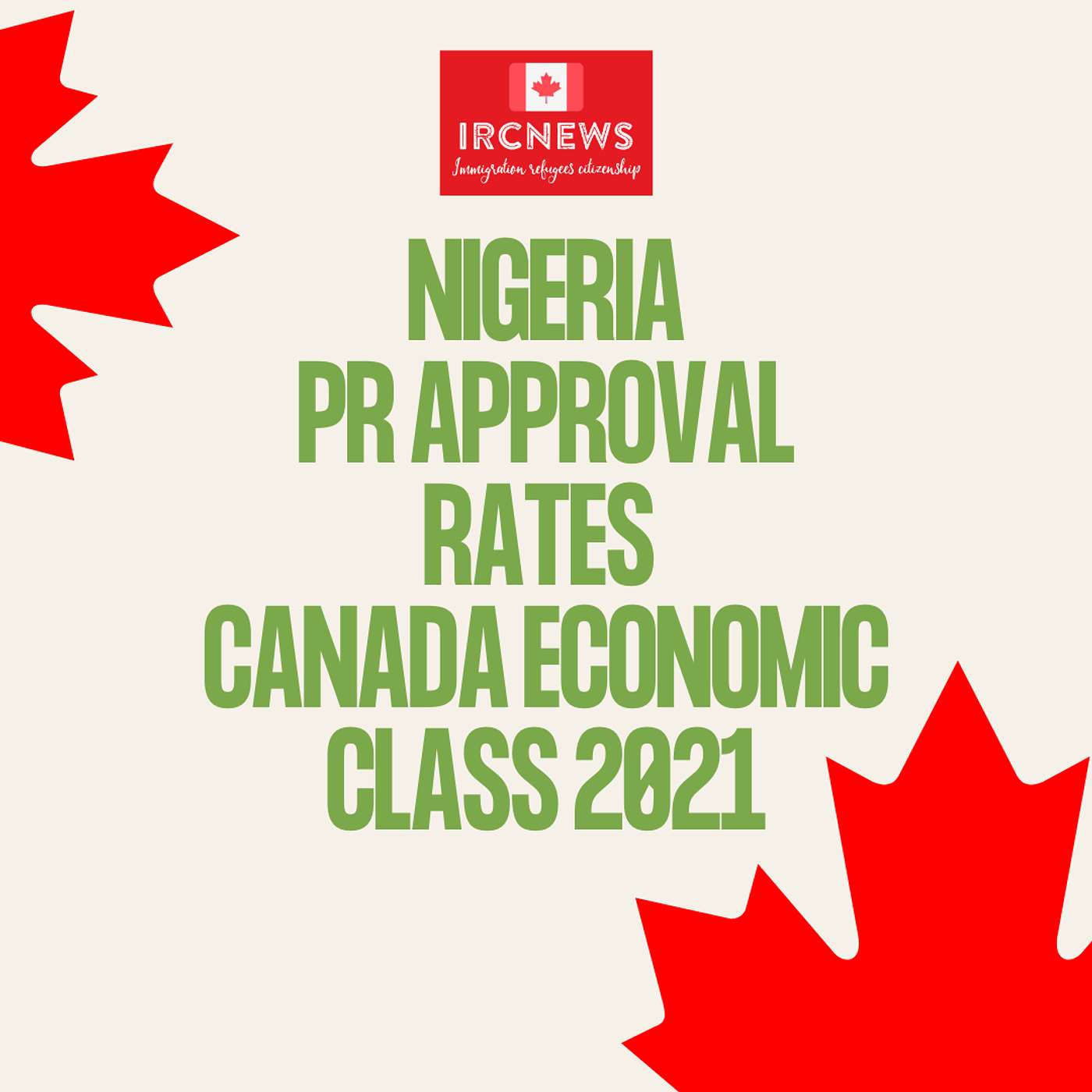 Canada Immigration Economic Class PR Applications 2021 for Nigeria — Approval Rates