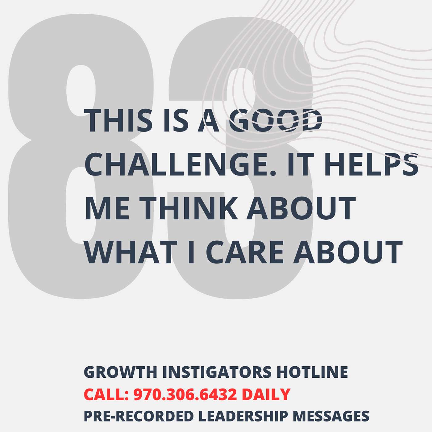 #83 This is a good challenge.  It helps me think about what I care about episode artwork