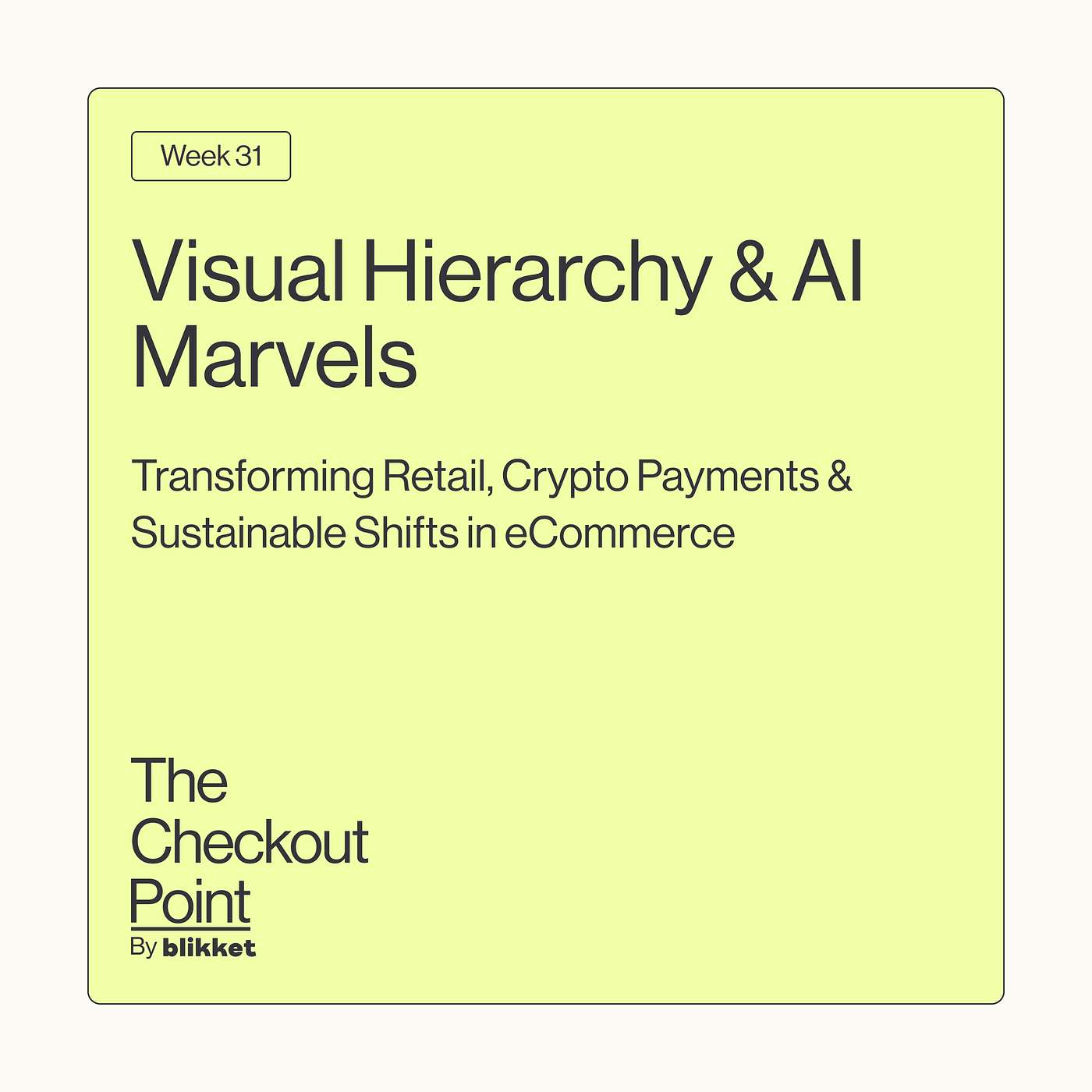 The Checkout Point by Blikket.co - Weekly eCommerce Insights Digest