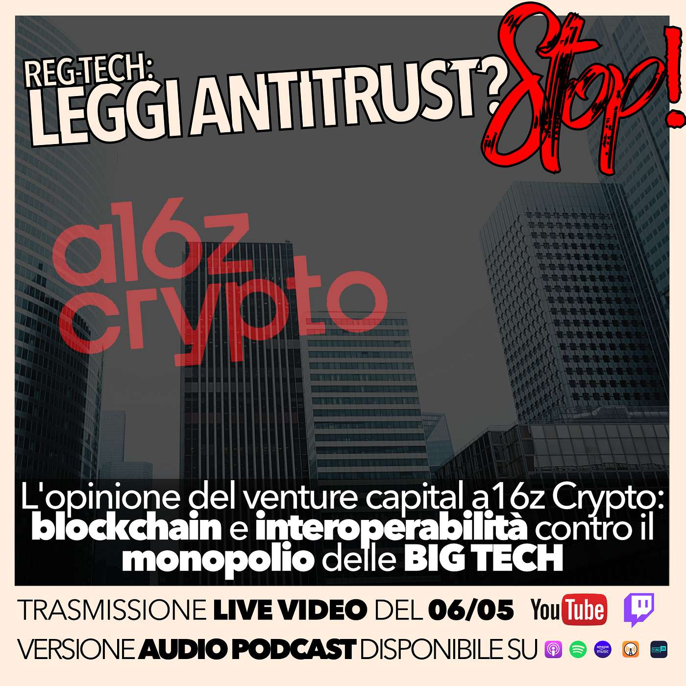 QuickTalk v06 | RegTech: le leggi antitrust sono inefficienti e a supporto delle Big Tech? L'interessante opinione del venture capital a16z Crypto