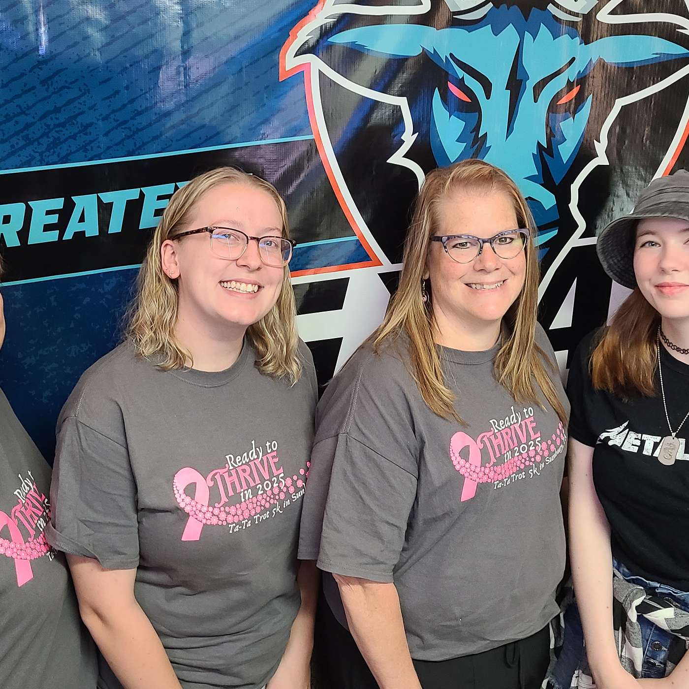 Lisa, Claire, and Michelle for the Ta Ta Trot 5K in Studio episode artwork