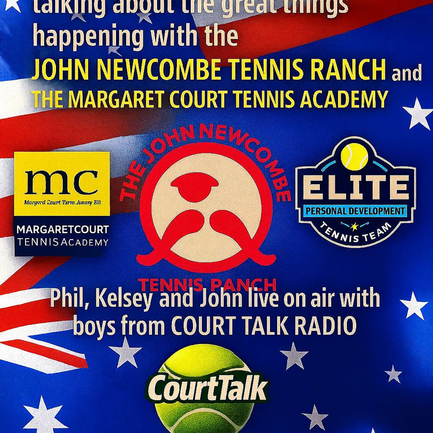 LIVE RADIO INTERVIEW ON SOME GREAT THINGS HAPPENING WITH THE JOHN NEWCOMBE TENNIS RANCH AND THE MARGARET COURT TENNIS ACADEMY LIVE RADIO INTERVIEW ON SOME GREAT THINGS HAPPENING WITH THE JOHN NEWCOMBE TENNIS RANCH AND THE MARGARET COURT TENNIS ACADEMY