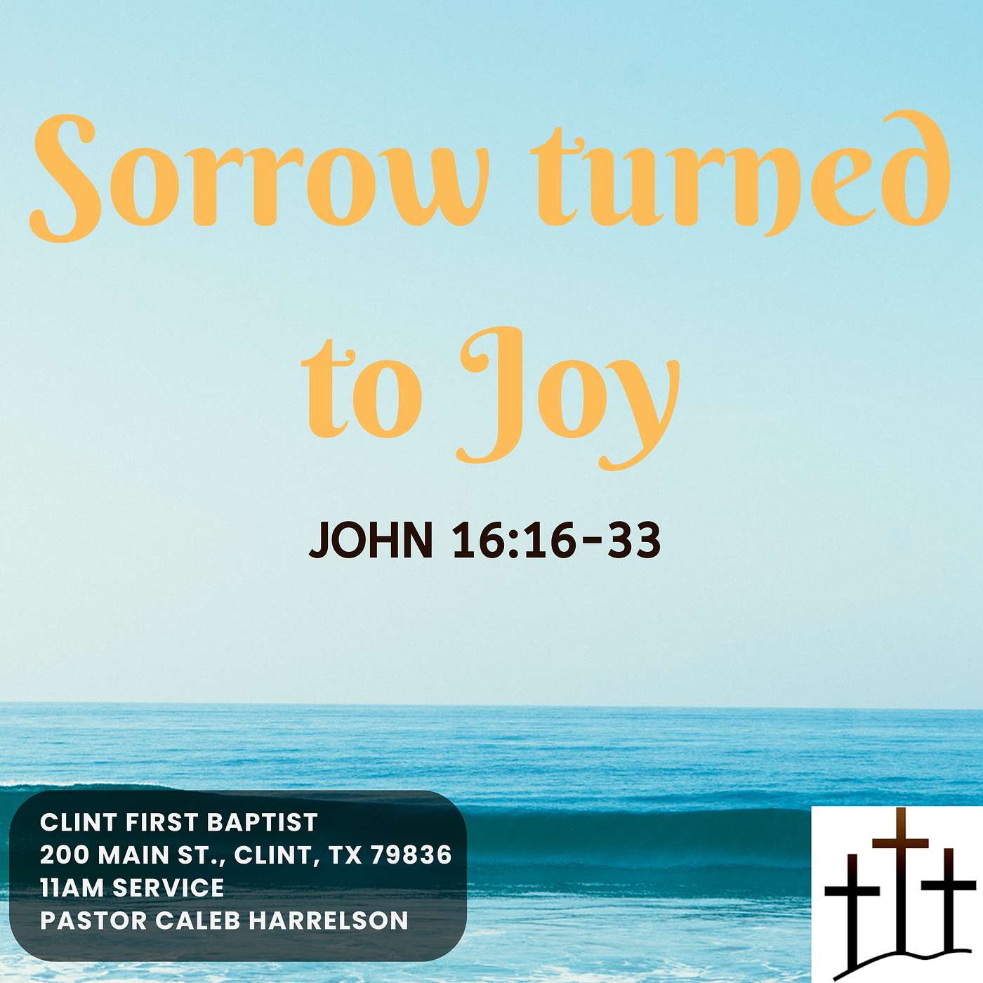 Sorrow turned to Joy (John 16:16-33)