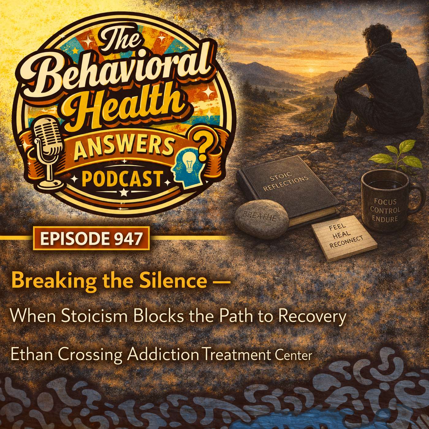 Episode 947: Breaking the Silence - When Stoicism Blocks the Path to Recovery | Ethan Crossing Addiction Treatment Center episode artwork