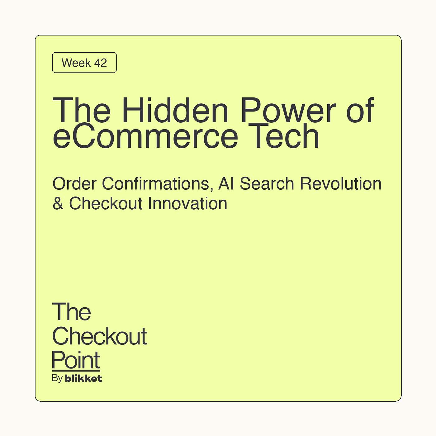 The Checkout Point by Blikket.co - Weekly eCommerce Insights Digest