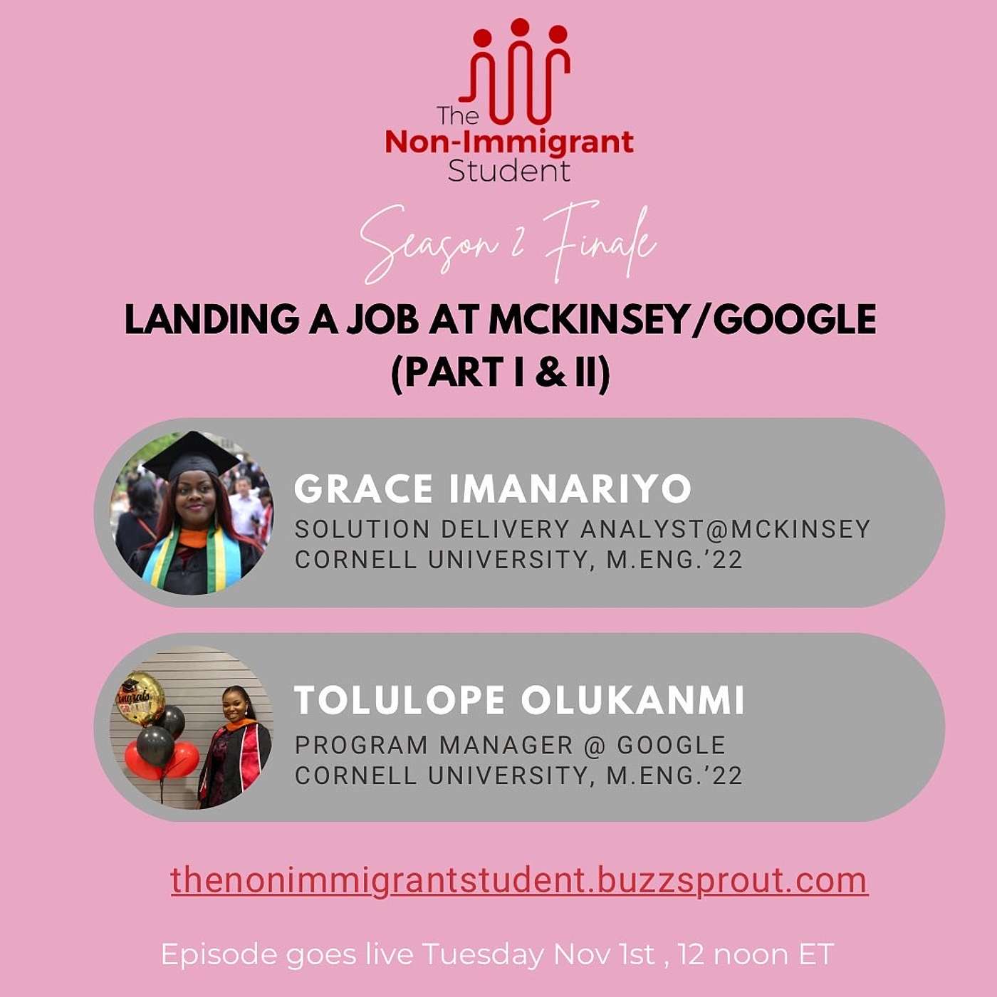 Landing a Job at McKinsey/Google with Grace Imanariyo & Tolulope Olukanmi, M.Eng.’ 22, Cornell University, USA (Part 2)