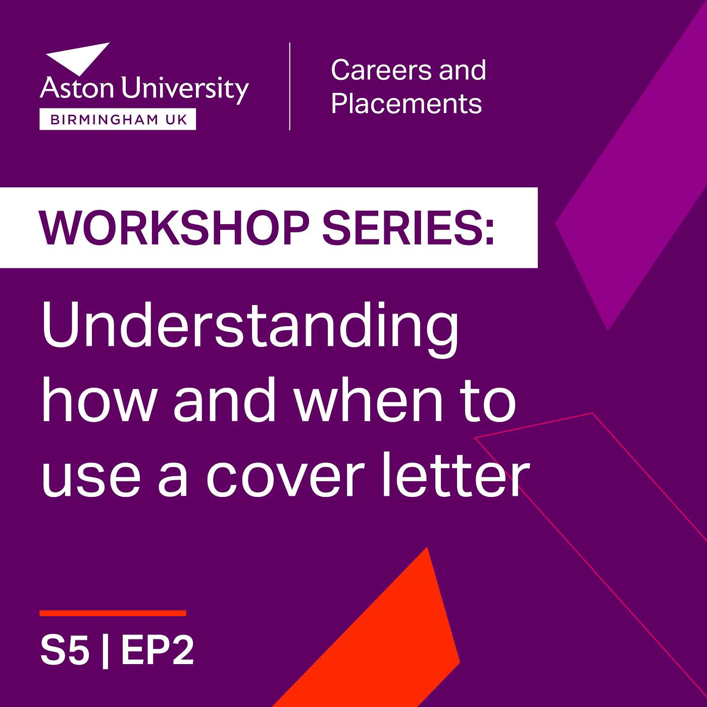 Workshop Series: Understanding how and when to use a cover letter