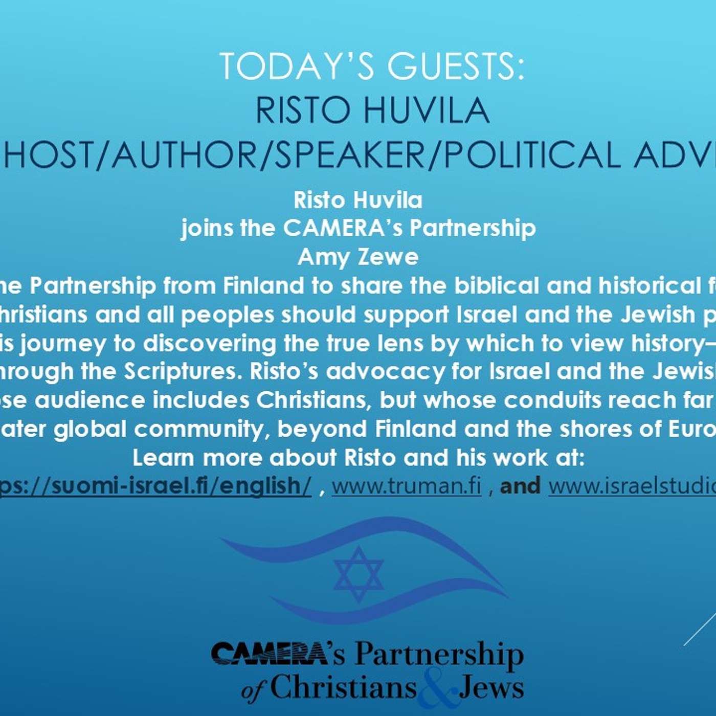 CAMERA\'s Partnership of Christians & Jews